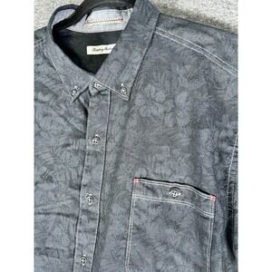 Tommy Bahama Island Zone Polo‎ Shirt Mens XL Charcoal Gray Golf Stretch Pocket